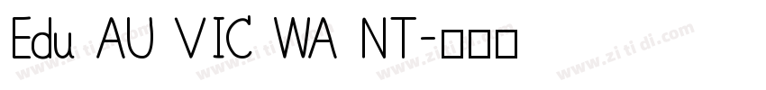 Edu AU VIC WA NT字体转换